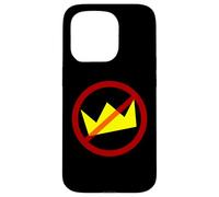 Cerchio rosso barrato corona n Custodia per iPhone 15 Pro