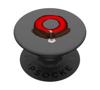 Cerchio rosso con aquila, regalo PopSockets PopGrip Adesivo