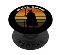Cerchio runico vintage grandine Odino Allfather retrò nordico rune PopSockets PopGrip Adesivo