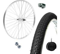 CERCHIO RUOTA COMPLETA ANTERIORE 26" X 1.75 + COPERTONE + CAMERA D'ARIA VALVOLA ITALIA PER BICI CITY BIKE- OLANDA - BICI DA PASSEGGIOA BICI DA PASSEGGIO