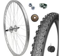 Cerchio Ruota Completa Posteriore 24 X 1.75 + Cop 24x1.95 + Cam + Pignone 6 Vel