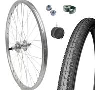 CERCHIO RUOTA COMPLETA POSTERIORE + COPERTONE + CAMERA 28" X 1.75 BICI ALLUMINIO/ACCIAIO 28X1.75 - BICICLETTA CITY BIKE - PASSEGGIO - TREKKING - DADI DI FISSAGGIO E FLAP INCLUSI 700X35
