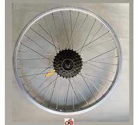 CERCHIO RUOTA POSTERIORE BICI 20x1,75 IN ALLUMINIO CON ROCCHETTO 6V INCLUSO