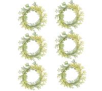 Cerchio simulato moderno della clip della pianta degli anelli regolabili del tovagliolo della tela da imballaggio per il tovagliolo di impostazione