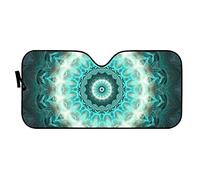 Cerchio Verde Luminoso Parasole per Auto Impermeabile Copri Parabrezza per Car Anti-UV Parasole Auto Parabrezza Universale per Estate Camion SUV S