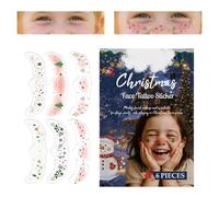 Cerchioni da Viso con Glitter e Lentiggini - 6 Pezzi Adesivi Natalizi per Trucco Viso,Sticker Temporanei a Puntini per Artisti Eventi a Tema - Ragazze Feste Raduni Fotografia Signore Bambini