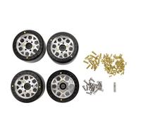 Cerchioni per veicoli RC in alluminio, ruota in metallo 1,9 pollici in 1/10 per auto di controllo, ruota per modello auto a cinque lati,