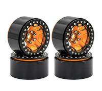 Cerchioni RC Per Axial Per Traxxas Per Wraith Per Yeti Per Trx6 Per Scx10 Rr10 1/8 1/10 4 Pezzi 2,2 Pollici Mozzo Ruota In Metallo RC Crawler Auto Accessori Retrofit Parti(Yellow)