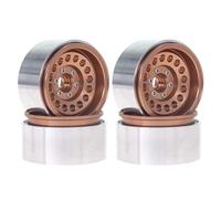 Cerchioni RC Per SCX10 II III Per TRX4 D90 1:10 4 Pezzi Cerchi Beadlock Da 1,9" RC Crawler Parti Di Ricambio Per Riparazione E Aggiornamento Accessori(Brown)