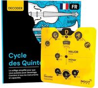 Cercle des Quintes Wheel & Libro di teoria musicale francese - Cercle des Quintes per tutti i livelli - Strumento di apprendimento musicale - Impara accordi, chiavi & Progressioni - Scrivi di più