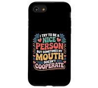 Cerco di essere una brava persona ma la mia bocca non coopera Custodia per iPhone SE (2020) / 7/8