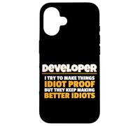 Cerco di rendere le cose Idiot Proof Coding Programmer Tech Custodia per iPhone 16