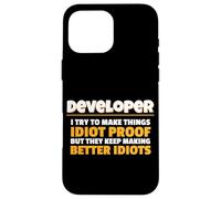 Cerco di rendere le cose Idiot Proof Coding Programmer Tech Custodia per iPhone 16 Pro Max