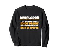 Cerco di Rendere Le Cose Idiot Proof Coding Programmer Tech Felpa