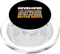 Cerco di rendere le cose Idiot Proof Coding Programmer Tech PopSockets PopGrip per MagSafe