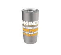 Cerco di rendere le cose Idiota Proof Ingegneria Humor Tech Bicchiere termico in acciaio inox doppia parete