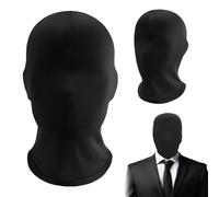 CERCTLA 2 Pcs Maschera Senza Volto, Nero Elastica Pieno Viso Maschera di Halloween, Cappuccio per Poliestere Morph, Traspirante Testa Completa Mascheras per Halloween, Carnevale, Cosplay, Partito