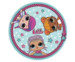 Cerdá 8427934274765 Asciugamano rotondo LOL, multicolore, 130 x 130 cm, 4