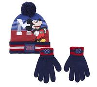 Cerdá , Conjunto Gorro Guantes Mickey Disney Bambini E Ragazzi, Blu Rosso, Taglia unica