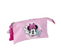 CERDÁ LIFE'S LITTLE MOMENTS Astuccio a 3 scomparti Minnie Mouse fucsia 11,5 x 2 x 22,5 cm