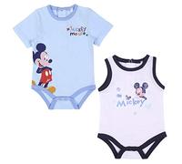 CERDÁ LIFE'S LITTLE MOMENTS 2200006931_T03M-C56 Pack de Regalo Bebe Niño Mickey Mouse, Azul y Blanco, 3 Meses para Bebés