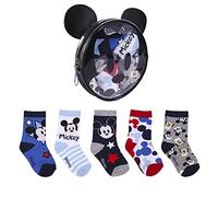CERDÁ LIFE'S LITTLE MOMENTS 2200007397_T1718-C81 Confezione da 5 Calzini da Bambino in Cotone di Topolino con Licenza Ufficiale Disney, Multicolor, Talla 17