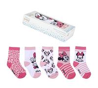 CERDÁ LIFE'S LITTLE MOMENTS 2200007754_T1718-C81 Confezione da 5 Calzini per Bambina in Cotone di Minnie con Licenza Ufficiale Disney, Multicolor, 17-18