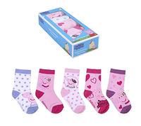 CERDÁ LIFE'S LITTLE MOMENTS 2200007756_T1920-C81 Confezione da 5 Calzini per Bambina in Cotone Peppa Pig con Licenza Ufficiale Disney, Multicolor, 19-20