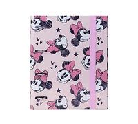 CERDÁ LIFE'S LITTLE MOMENTS 2700000265 - - Licencia Oficial Disney - Archivador 4 Anillas Niña de Minnie Mouse con Tapa Dura y Cierre con Goma