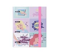 CERDÁ LIFE'S LITTLE MOMENTS 2700000267 - Archivador 4 Anillas Niña de Princesas Disney con Tapa Dura y Cierre con Goma - Licencia Oficial Disney