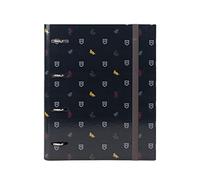 CERDÁ LIFE'S LITTLE MOMENTS 2700000274 - Archivador 4 Anillas Unisex de Harry Potter con Tapa Dura y Cierre con Goma - Licencia Oficial Warner Bros