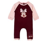 CERDÁ LIFE'S LITTLE MOMENTS Abbigliamento Prima Infanzia per Bambina in Cotone al 100% | Tutina per Bebè Invernale a Maniche Lunghe di Minnie Mouse Pigiama Intero, Grigio, 2 Anni Bimba