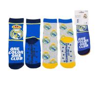 CERDÁ LIFE'S LITTLE MOMENTS Antiscivolo Applicazioni Real Madrid Bambini - Calzini ufficiali per bambini, design esclusivo con scudo (confezione da 2), multicolore, 27-30