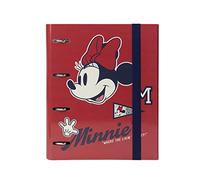 CERDÁ LIFE's LITTLE MOMENTS - Archivador 4 Anillas Niña de Minnie Mouse con Tapa Dura y Cierre con Goma - Licencia Oficial Disney, 2700000273