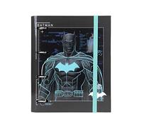CERDÁ LIFE's LITTLE MOMENTS - Archivador 4 Anillas Niño de Batman con Tapa Dura y Cierre con Goma - Licencia Oficial DC, 2700000271