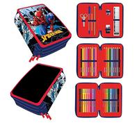 CERDÁ LIFE'S LITTLE MOMENTS - Astuccio per la Scuola a 3 Scomparti per Bambino di Spiderman | Include Tutto il Materiale Scolastico Necessario per Asilo e Scuola Primaria - Licenza Ufficiale Marvel