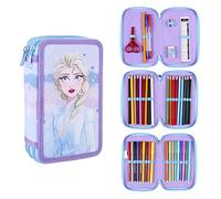 CERDÁ LIFE'S LITTLE MOMENTS - Astuccio Scuola a 3 Scomparti per Bambina di Elsa di Frozen | Include Tutto il Materiale Scolastico Necessario per Asilo e Scuola Primaria - Licenza Ufficiale Disney