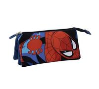 CERDÁ Life's Little Moments ASTUCCIO TRIPPIO SCOMPARTO Spiderman 100% POLIESTERE BLU ROSSO 22.5X11.5X2.0 CM