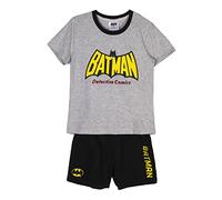 CERDÁ LIFE'S LITTLE MOMENTS Batman-Pigiama, 100% Cotone, 2 Pezzi, con Licenza Ufficiale Dc Set, Grigio, Normale Bambini e Ragazzi