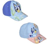 Cappellino per bambini con visiera Bluey - Colore blu - Misura 51 cm - Realizzato con 65% cotone e 35% poliestere - Stampa Bluey - Prodotto originale progettato in Spagna, blu, Taglia unica