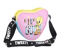 CERDÁ LIFE'S LITTLE MOMENTS Bolso Unisex de Piolin en Forma de Corazon de 1 Compartimento con Asa Ajustable de Nylon | Licencia Oficial Looney Tunes, Niñas, Multicolor