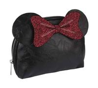 CERDÁ LIFE'S LITTLE MOMENTS - Borsa da viaggio per la toilette di Minnie - Nera - Grande capacità di contenimento - Chiusura con zip - Stampa fiocco di Minnie - Prodotto originale