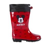CERDÁ LIFE'S LITTLE MOMENTS Botas De Agua Niña Mickey Mouse Con Stopper Para Mayor Ajuste Y Minimizar La Entrada De Agua - Licencia Oficial Disney Stivali da acqua per bambini con regolatore di regolazione per una maggiore vestibilità e ridurre al minimo l'ingresso di acqua, stivali da acqua di Topolino di colore rosso, licenza ufficiale DisneyBambini e ragazzi