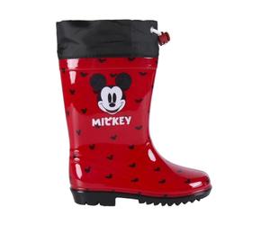 CERDÁ LIFE'S LITTLE MOMENTS Botas De Agua Niña Mickey Mouse Con Stopper Para Mayor Ajuste Y Minimizar La Entrada De Agua - Licencia Oficial Disney Stivali da acqua per bambini con regolatore di regolazione per una maggiore vestibilità e ridurre al minimo l'ingresso di acqua, stivali da acqua di Topolino di colore rosso, licenza ufficiale DisneyBambini e ragazzi