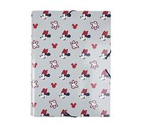 CERDÁ LIFE'S LITTLE MOMENTS - Carpeta Escolar Niña de Minnie Mouse con 3 Solapas Flexibles, Cierre con Gomas Elásticas y Tapa Dura Idónea para Documentos A4 - Licencia Oficial Disney