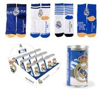 CERDÁ LIFE'S LITTLE MOMENTS Pack 4 Piezas Real Madrid Niños - Calcetines Oficiales Infantiles, Diseño Exclusivo Calcetin, Multicolore, 35-38 (Pacco da 4) Bambini e Ragazzi