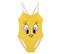 CERDÁ LIFE'S LITTLE MOMENTS Costume da Bagno di Titti per Bambina - Giallo - 4 Anni - Tessuto ad Asciugatura Rapida - Stampa con Gli Occhi di Titti - Prodotto Originale Ideato in Spagna