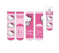 CERDÁ LIFE'S LITTLE MOMENTS Design sicuro antiscivolo | Calze Hello Kitty comode applicazioni (confezione da 2) Unisex bambini, Hello Kitty, 27-30