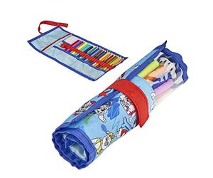 CERDÁ LIFE'S LITTLE MOMENTS - Estuche Escolar Enrollable Niño de Patrulla Canina | Incluye Lapices de Colores, Rotuladores, Goma y Sacapuntas para Preescolar y Primaria - Licencia Oficial Nickelodeon