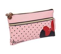 Astuccio Trousse Minnie Rosa a Pois Ecopelle Rosa